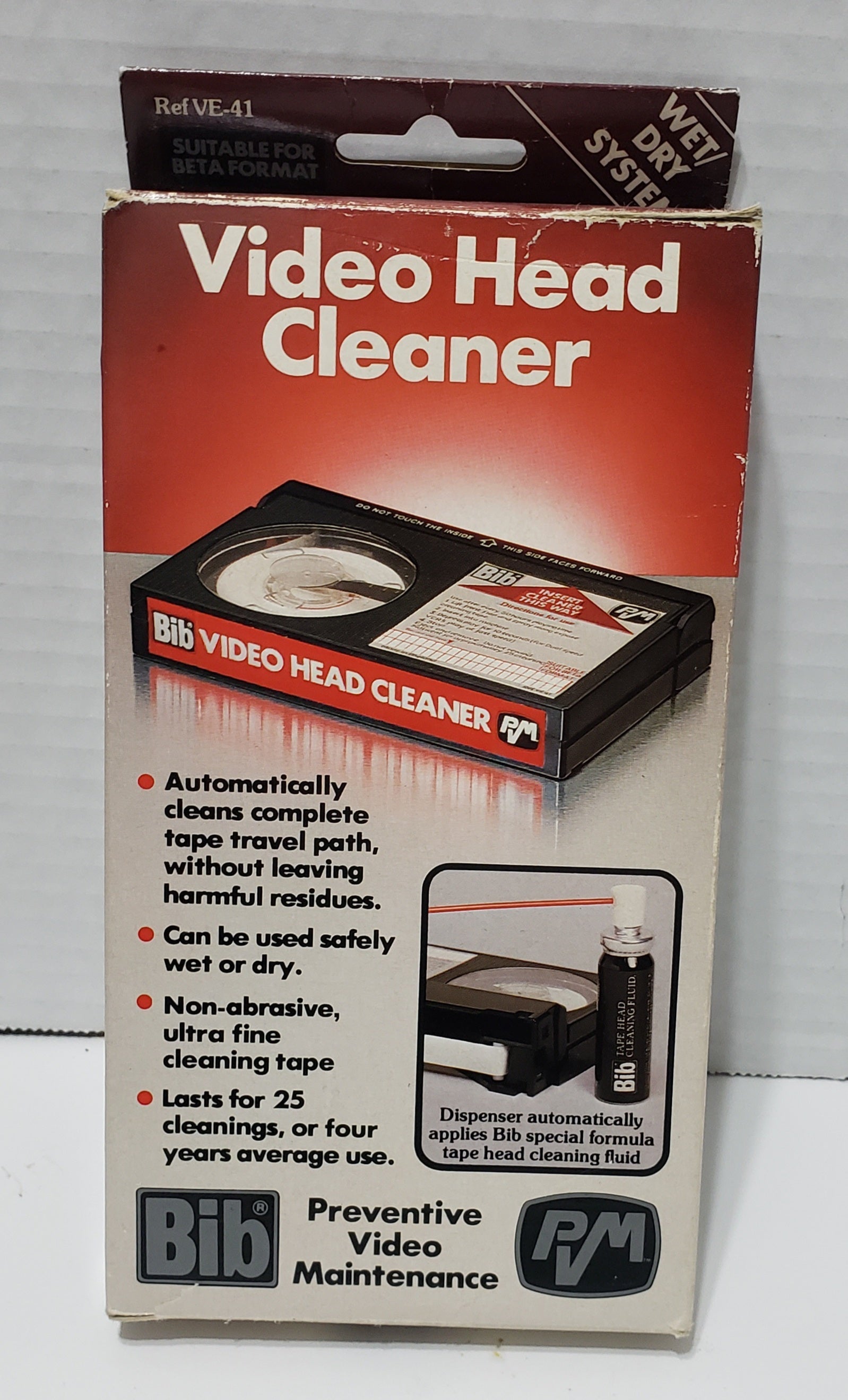 Bib Video Head Cleaner for VCR