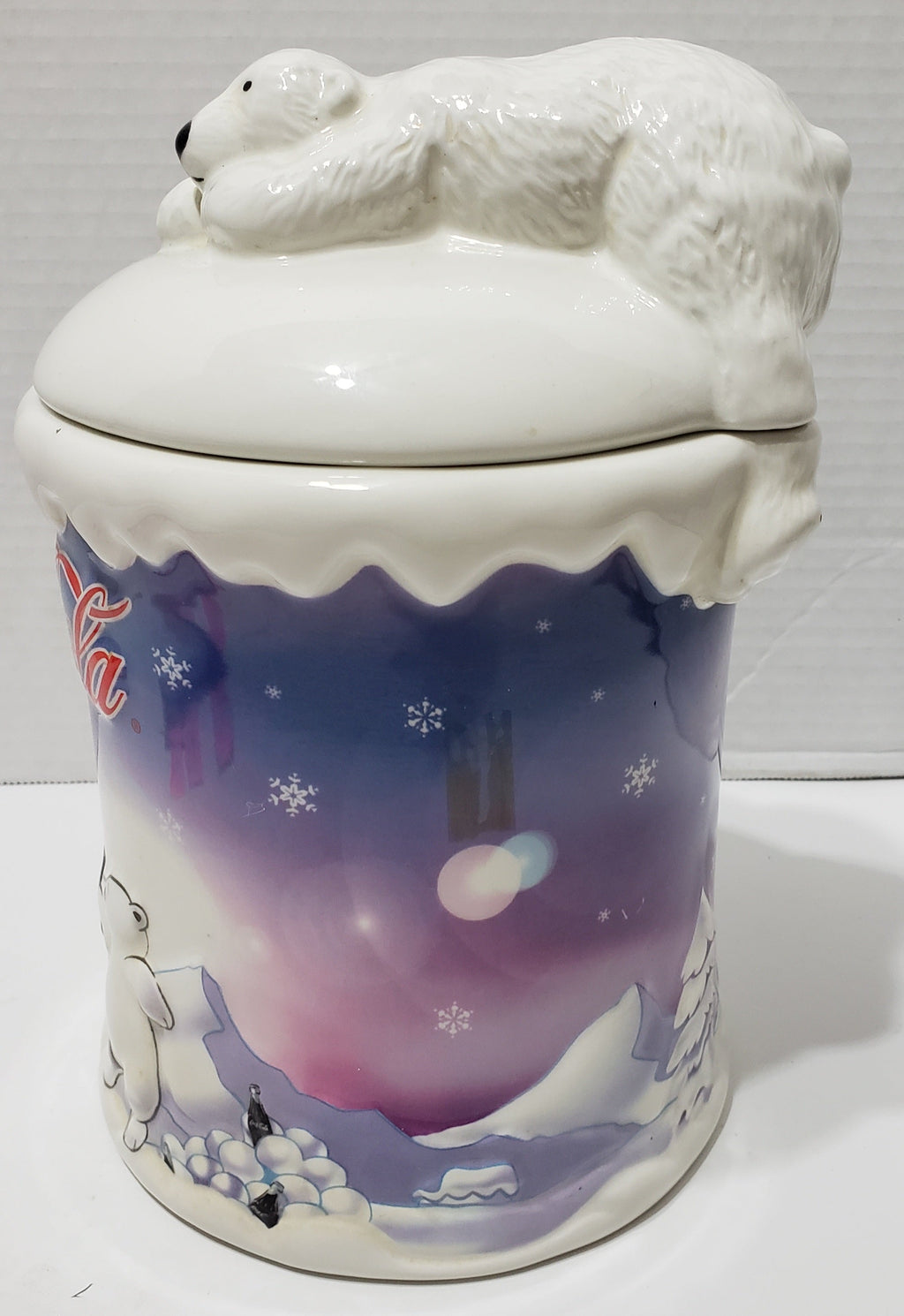 Coca-Cola Polar Bear Cookie Jar - Vintage 2002 Collectible