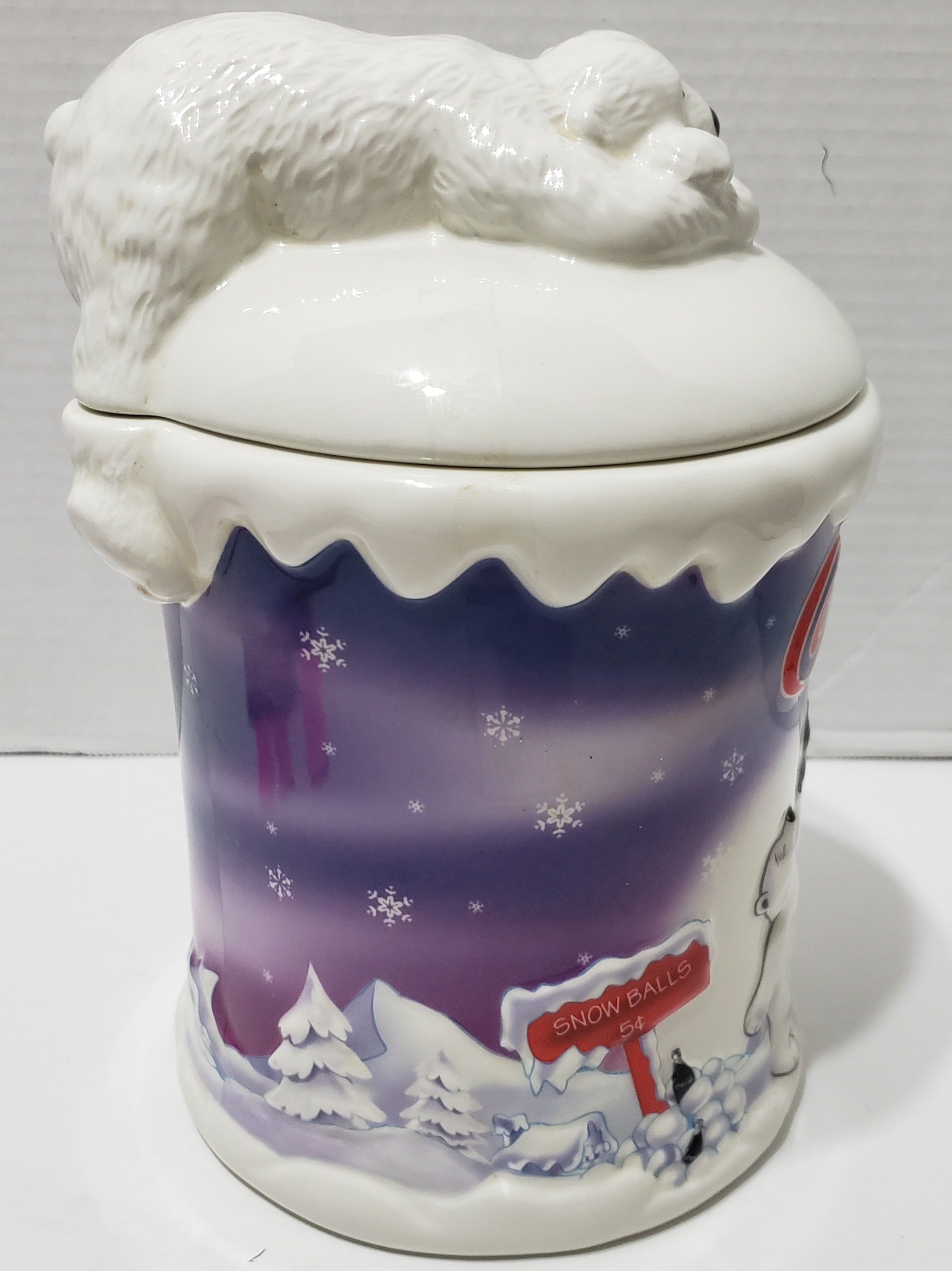 Coca-Cola Polar Bear Cookie Jar - Vintage 2002 Collectible