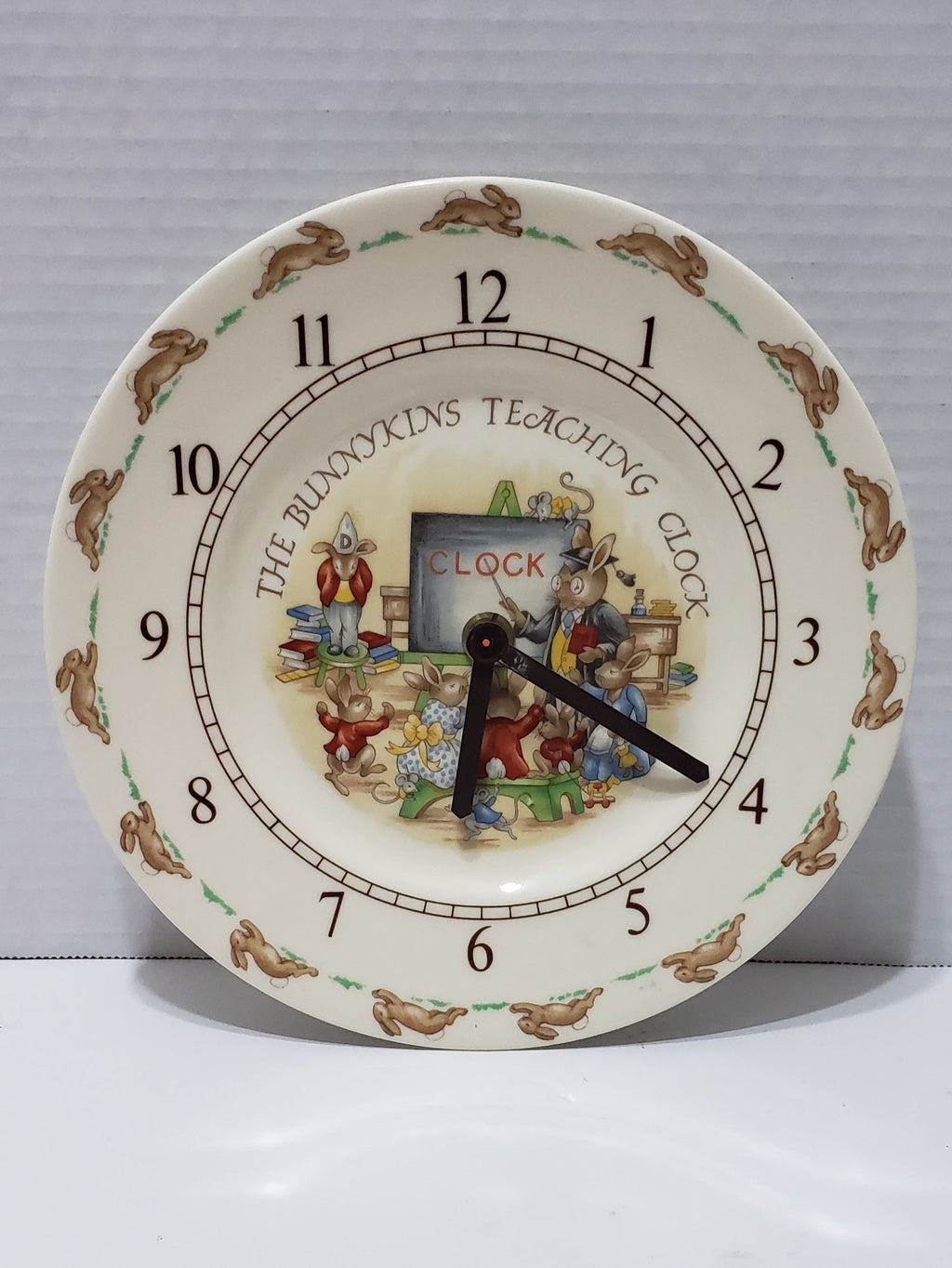 Royal Doulton Bunnykins Teaching Plate Clock - Vintage 1936 - Collectible
