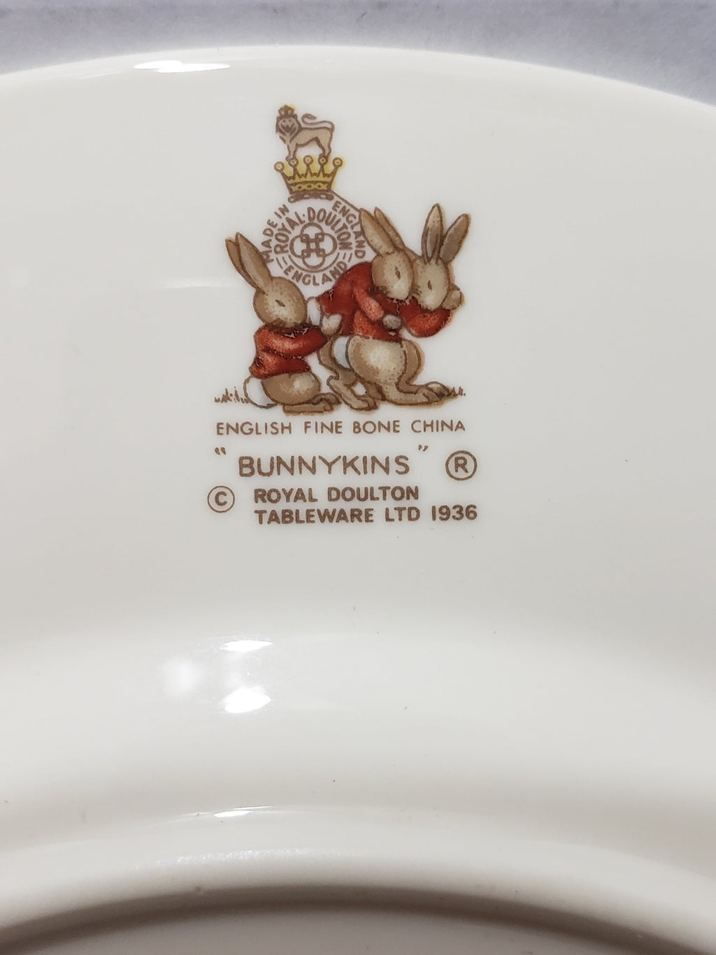 Royal Doulton Bunnykins Teaching Plate Clock - Vintage 1936 - Collectible