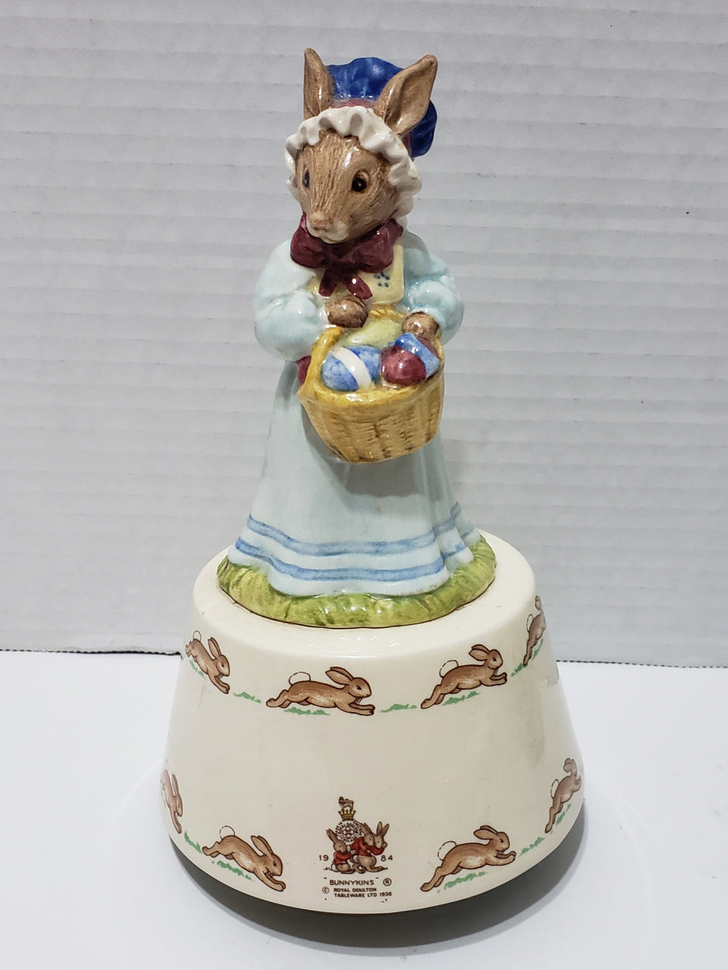 Royal Doulton Bunnykins Easter Music Box Figure - Vintage 1984 - Collectible