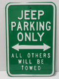 Jeep Parking Only Sign - Metal