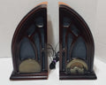 Philco Cathedral Radio Wood Bookends - RARE