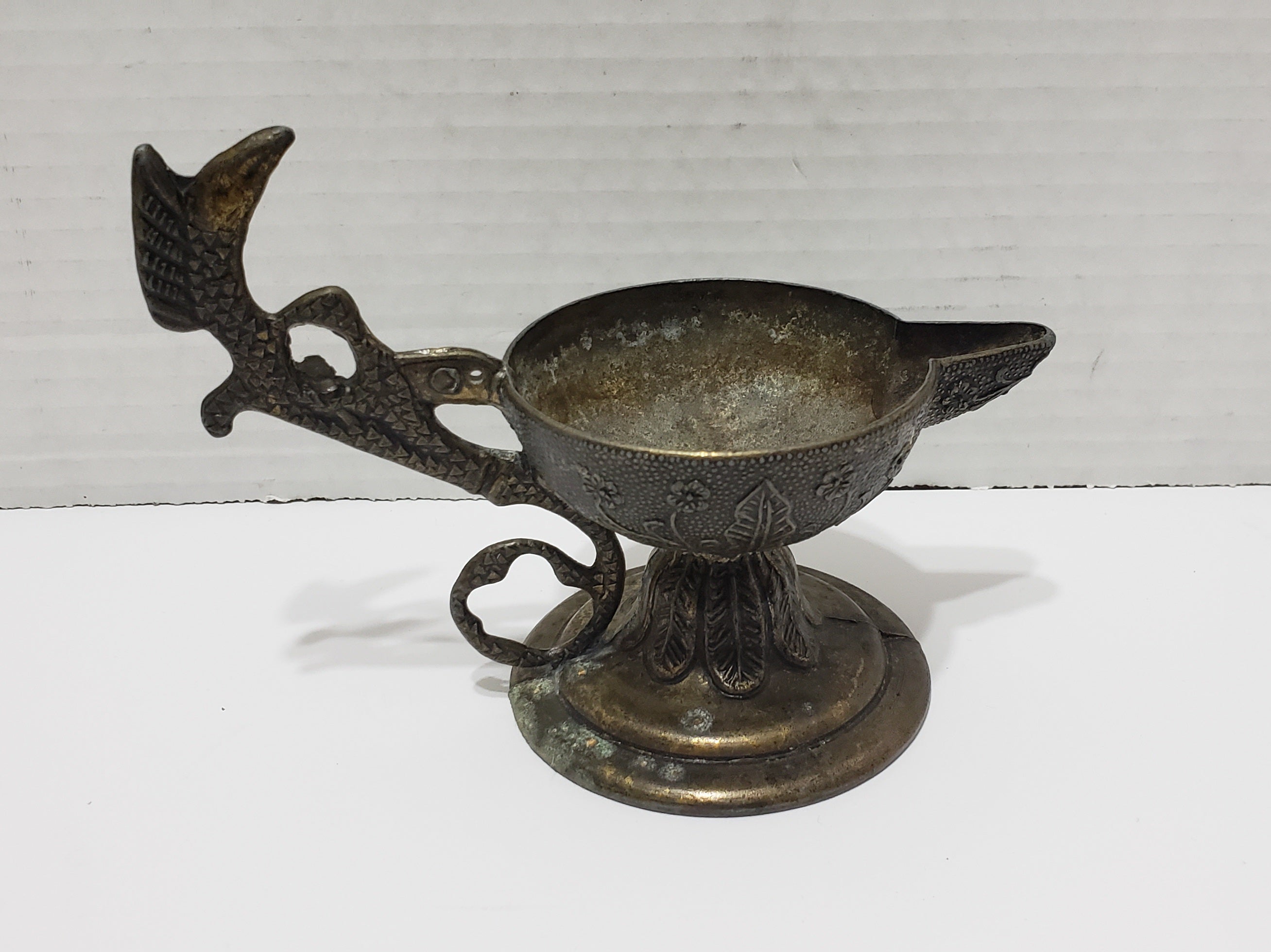 Antique Brass Oil Lamp/Incense Holder/Decanter/Candle Holder - 1950s