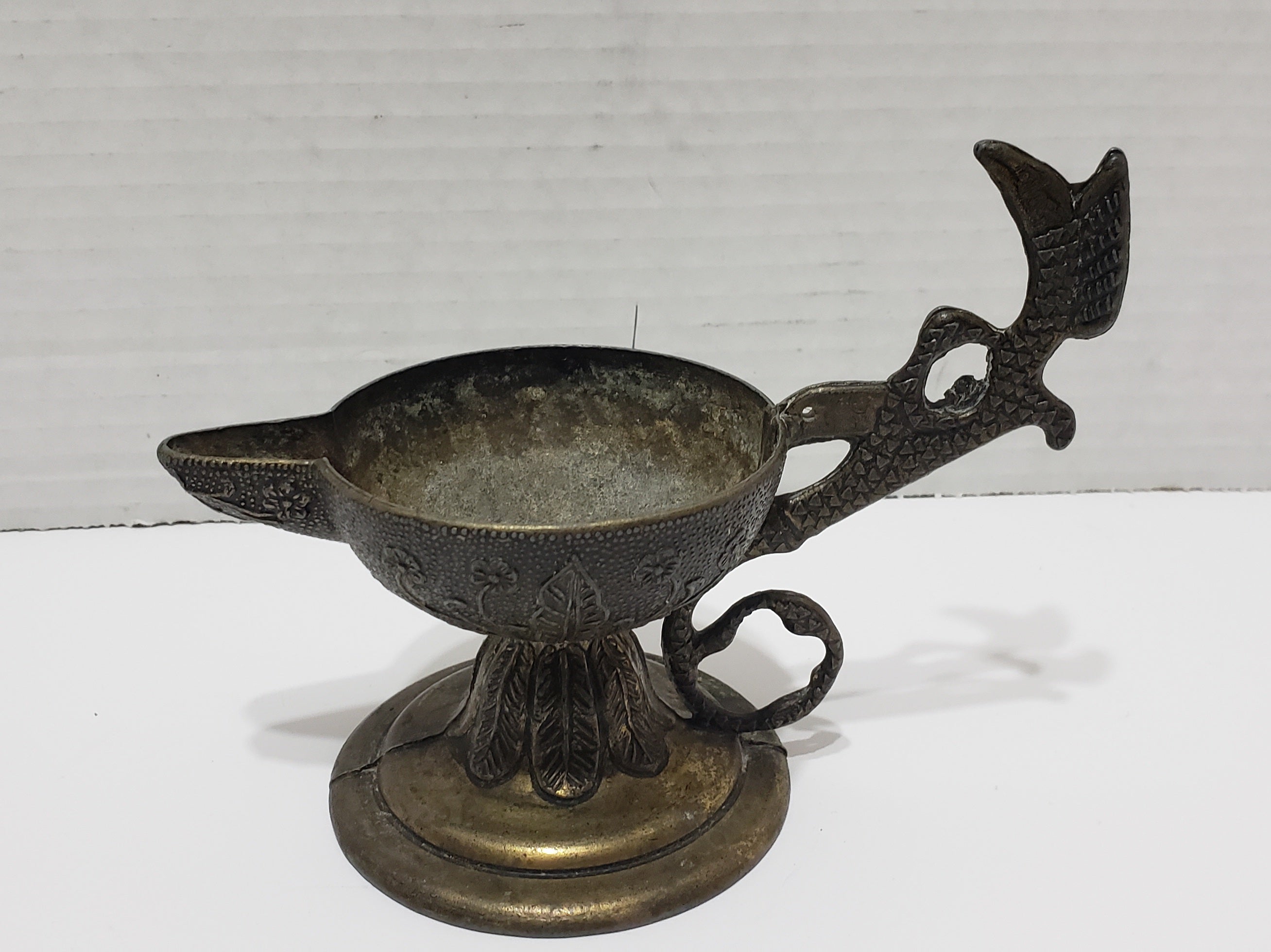 Antique Brass Oil Lamp/Incense Holder/Decanter/Candle Holder - 1950s