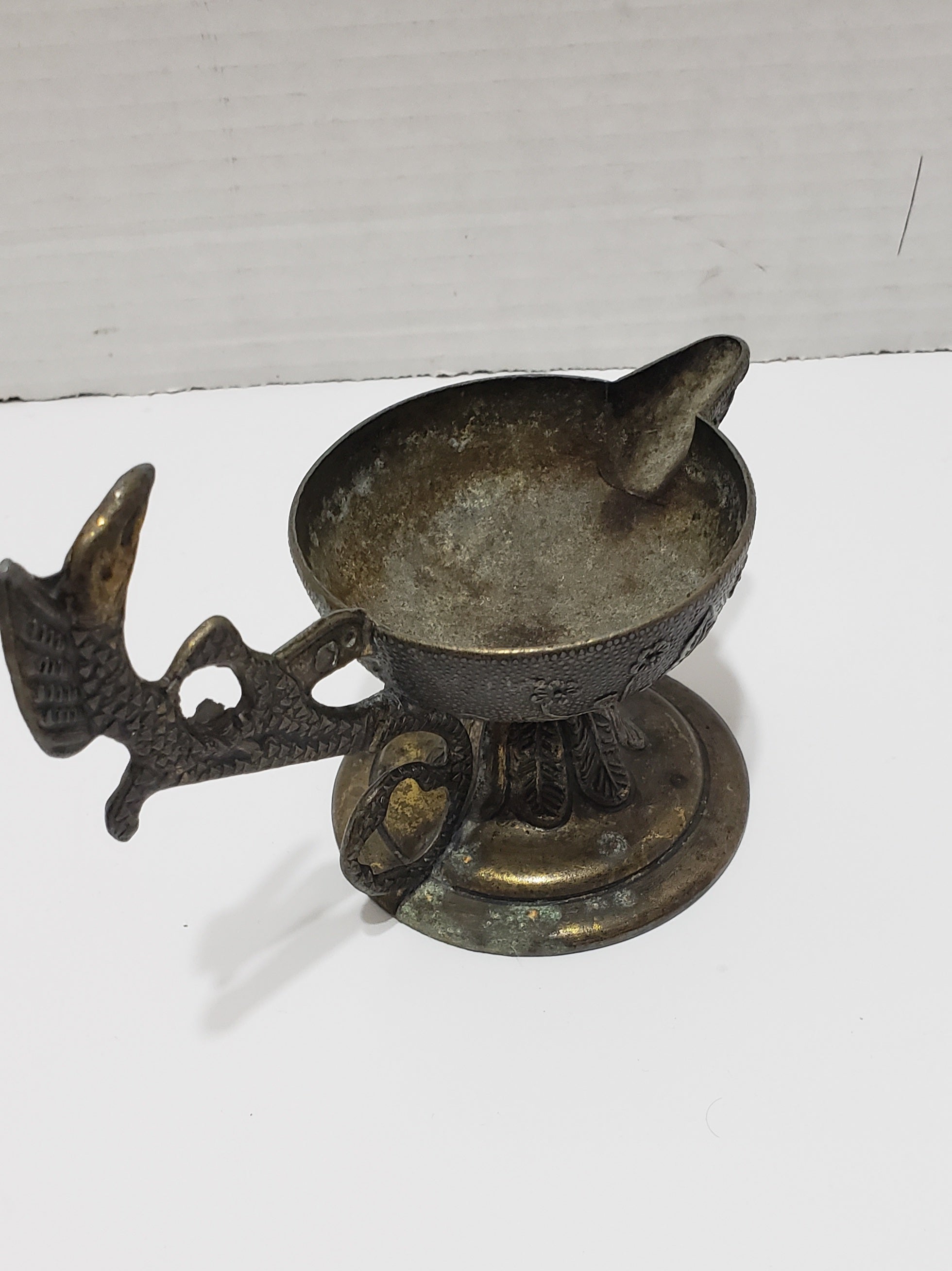 Antique Brass Oil Lamp/Incense Holder/Decanter/Candle Holder - 1950s