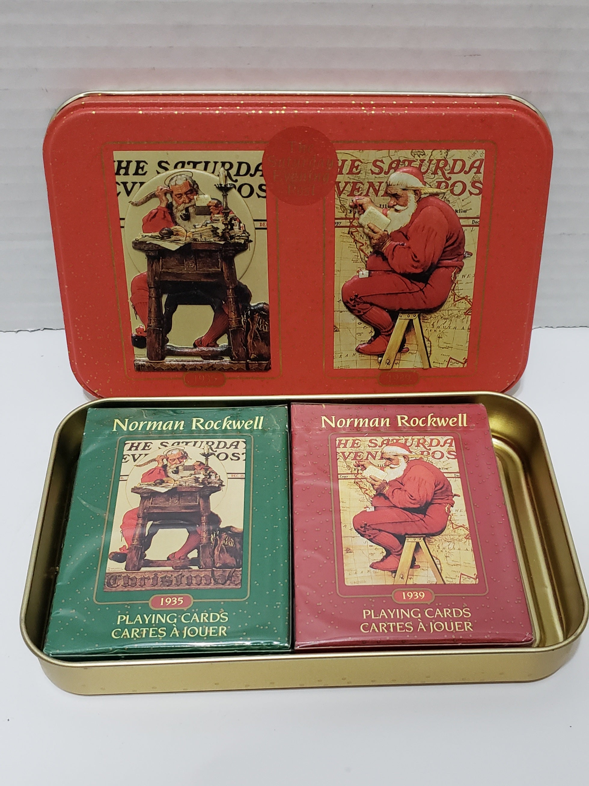 Norman Rockwell Saturday Evening Post Christmas Playing Cards, Limited Edition - 1998