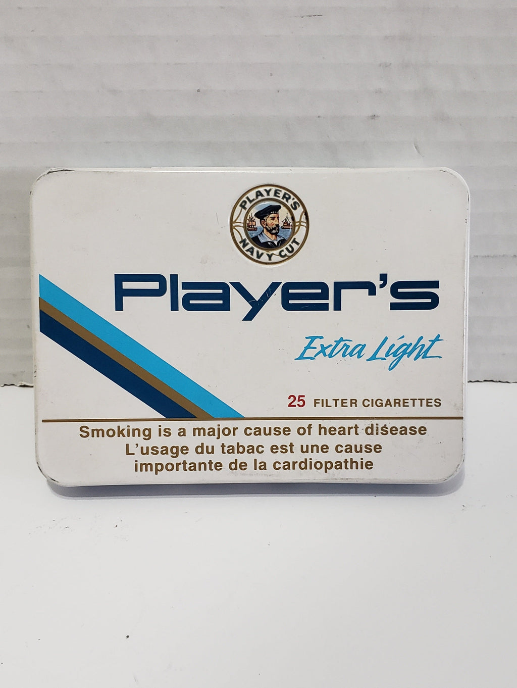 Player's Extra Light Cigarette Tin Case - Holds 25 Cigarettes