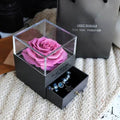 Eternal Flower Rose Jewelry Box for Birthday Presents Valentines Day Wedding Gift Box