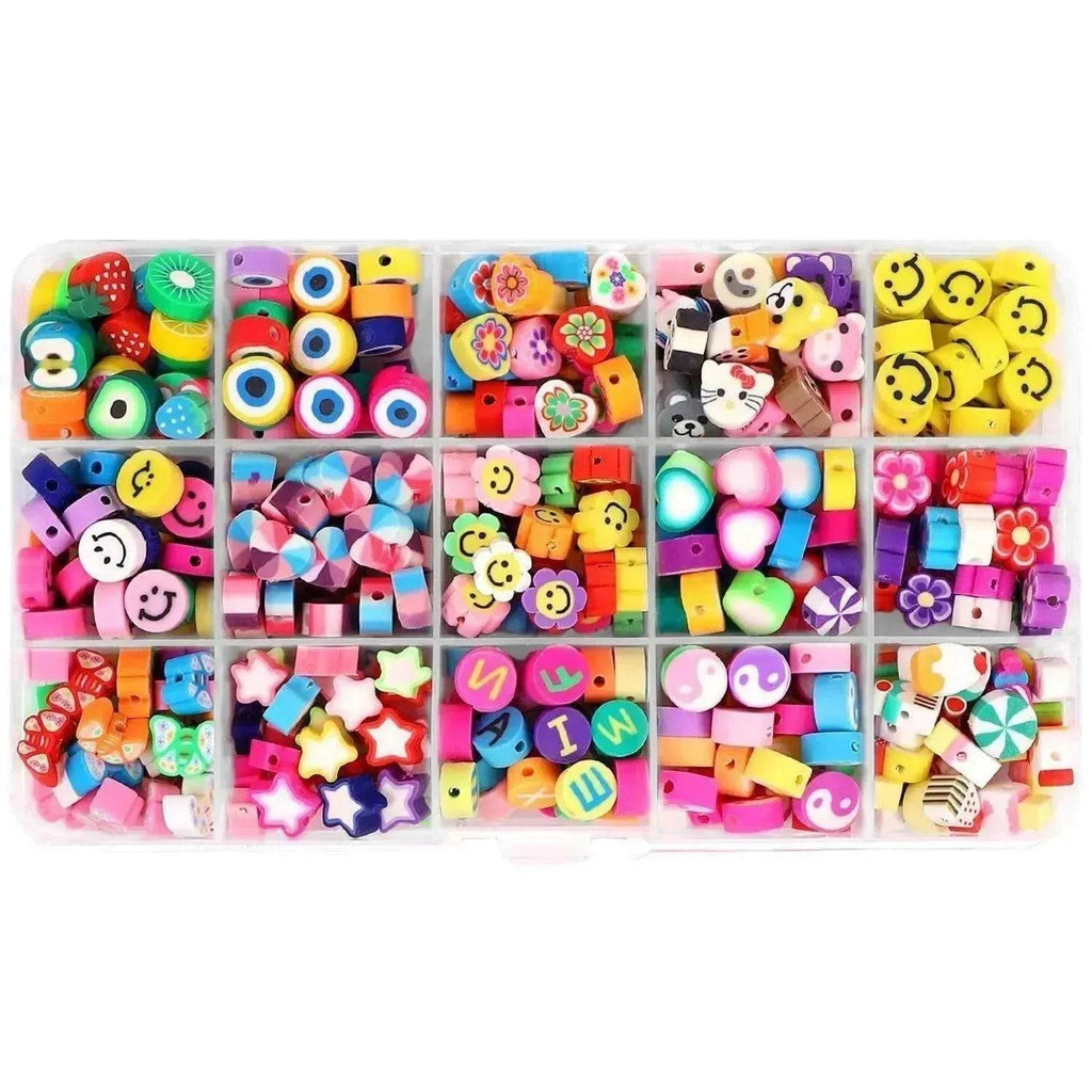24 Grid 480 PCs Colorful Polymer Clay Beaded Set DIY Bracelet