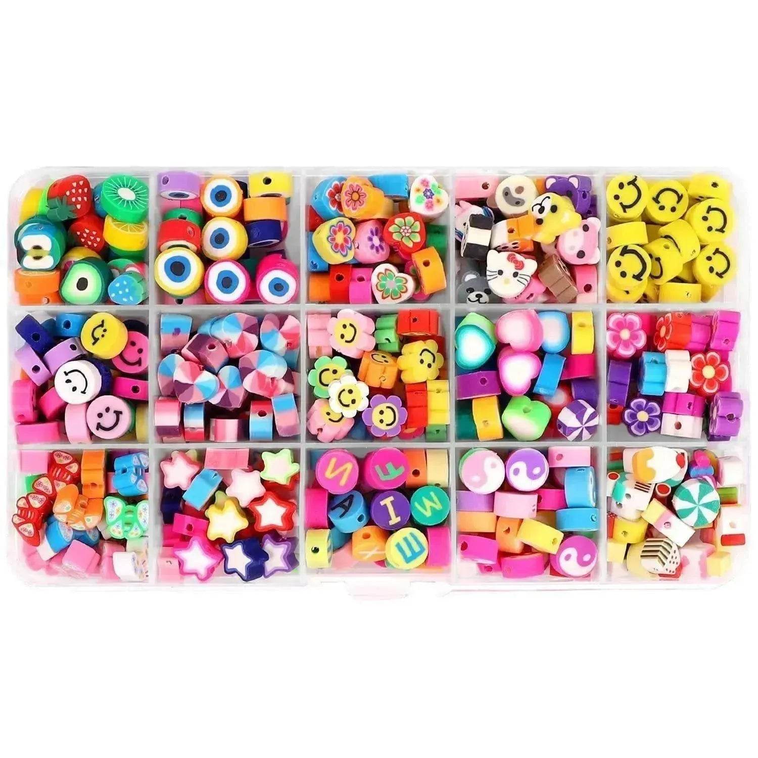 24 Grid 480 PCs Colorful Polymer Clay Beaded Set DIY Bracelet