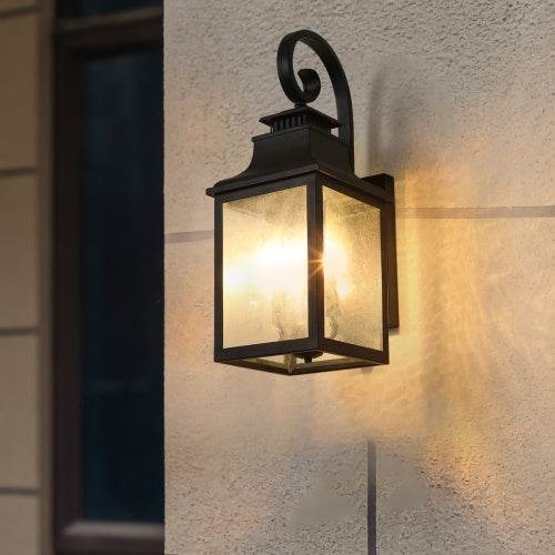 Large Outdoor Wall Light With Glass Supports Many Types Of Bulbs In 1 Pack