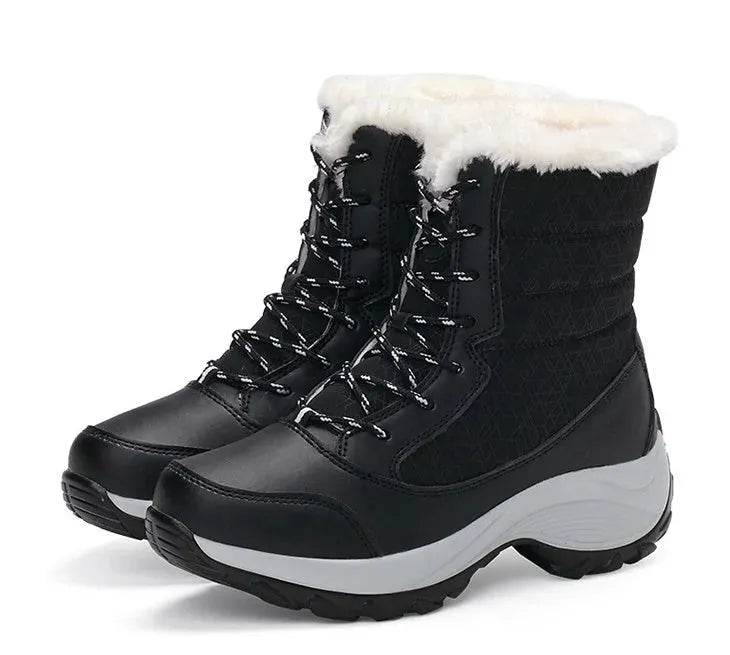 Women’s Winter Snow Boots, Waterproof High Ankle, Warm Plush Lined