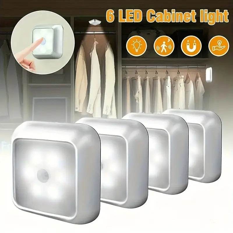 6 Pcs Induction Cabinet Night Light Motion Sensor