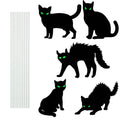 6Pcs Skull Or 6Pcs Tomb Or 5Pcs Black Cat Halloween Yard Sign Decorations  Glow In The Dark For Haunted House Garden Yard And Scary Theme Party