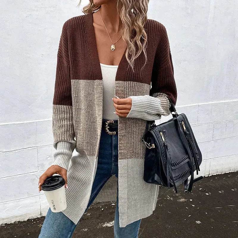 New style Autumn Winter Women Long Knitted Sweater Cardigan