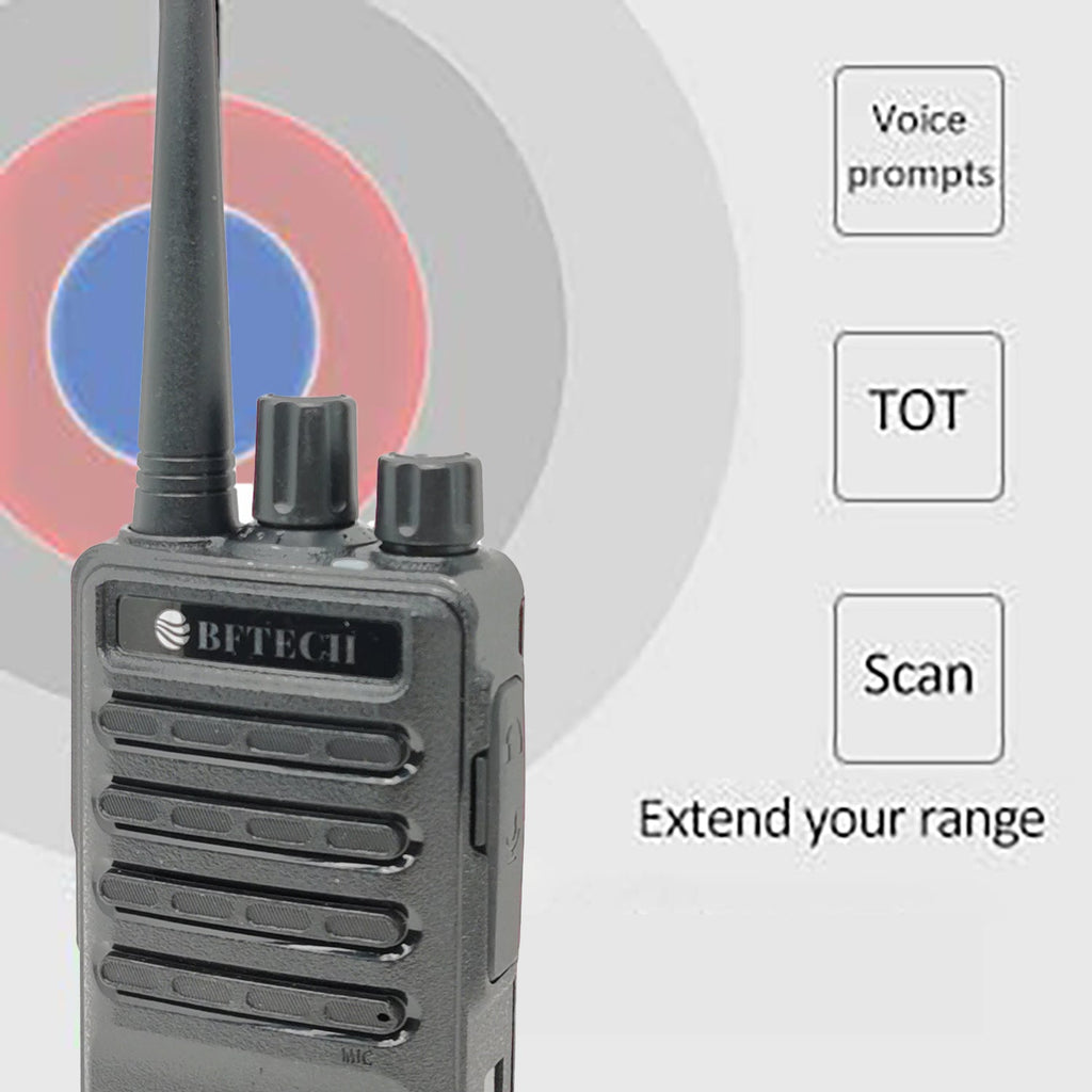 BFTECH BF-V8S Walkie Talkie rechargeable 16 channel handheld two way radios ic certified:25769-BF-V8S(2 pack)