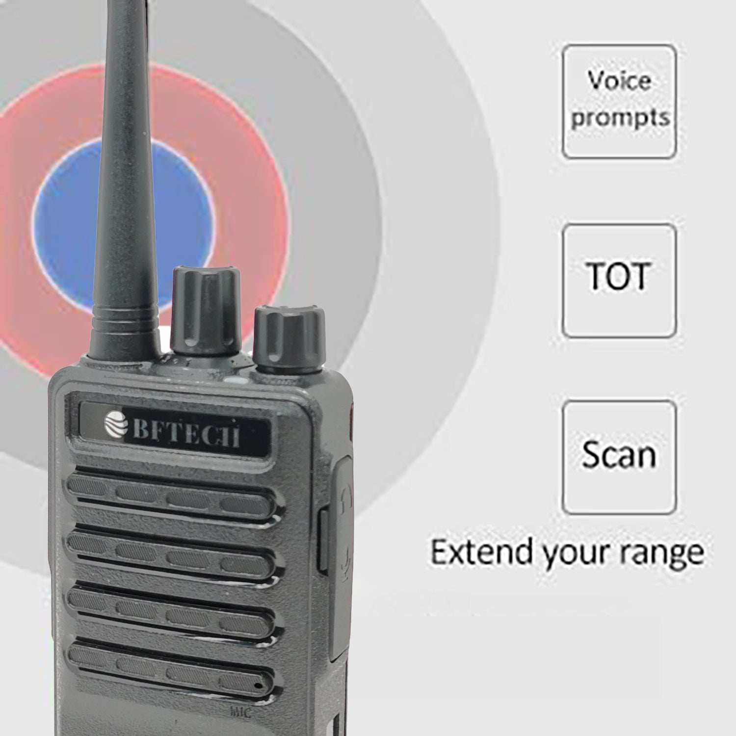 BFTECH BF-V8S Walkie Talkie rechargeable 16 channel handheld two way radios ic certified:25769-BF-V8S(2 pack)
