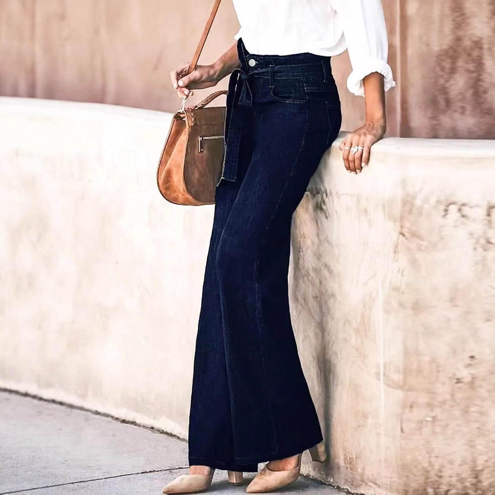 American Hot Girl Retro Wide Leg Jeans