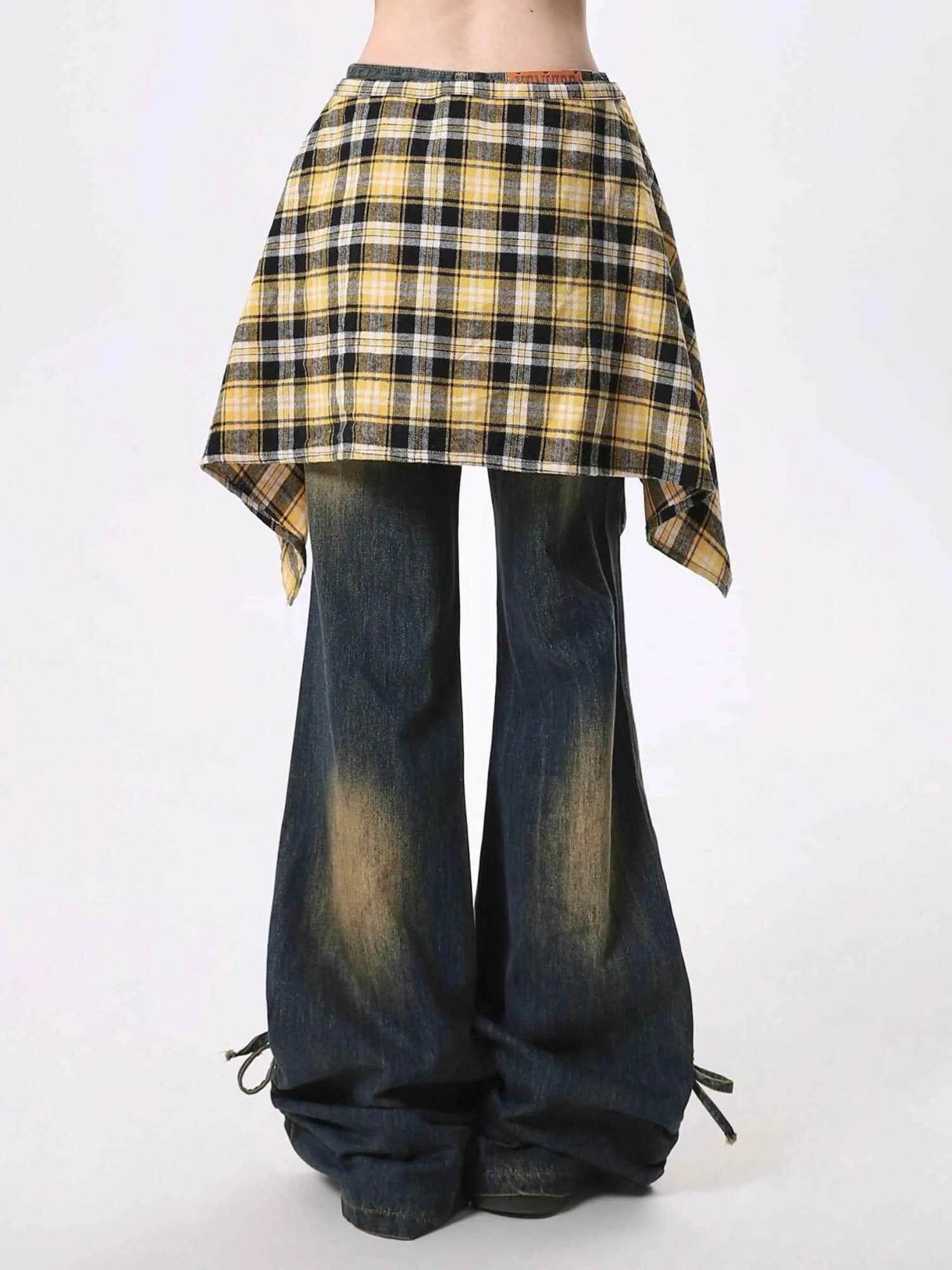Jeans Women's Skirt Swing Outside Casual Bootcut Pants