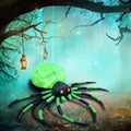 HOMCOM 6 Halloween Inflatable Outdoor Decoration Spider, Blow Up LED Yard Decor For Garden, Lawn, Party, Holiday, Waterproof