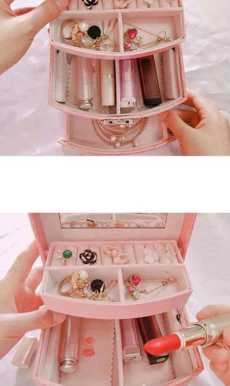 3 Layers Leather Luxury Jewelry Boxes