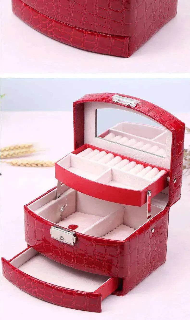 3 Layers Leather Luxury Jewelry Boxes