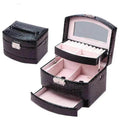 3 Layers Leather Luxury Jewelry Boxes