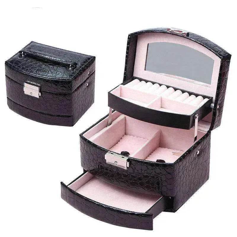 3 Layers Leather Luxury Jewelry Boxes