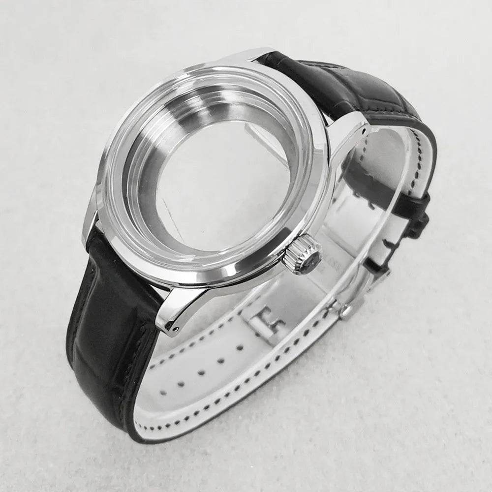 Watch Case 39mm Leather Watch Strap