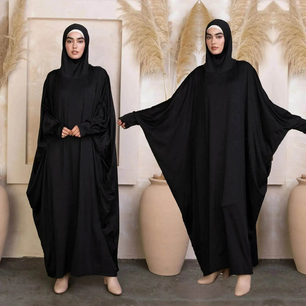 Batwing Sleeve Plain Abaya for ArabArab Women Eid Jalabiya for Women Islamic Wear for Women