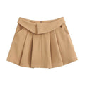 European And American Style College Style High Waist Mini Pleated Skirt