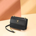 Cowhide chain deer head leather shoulder crossbody bag for women