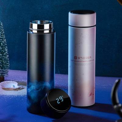Intelligent temperature display mug