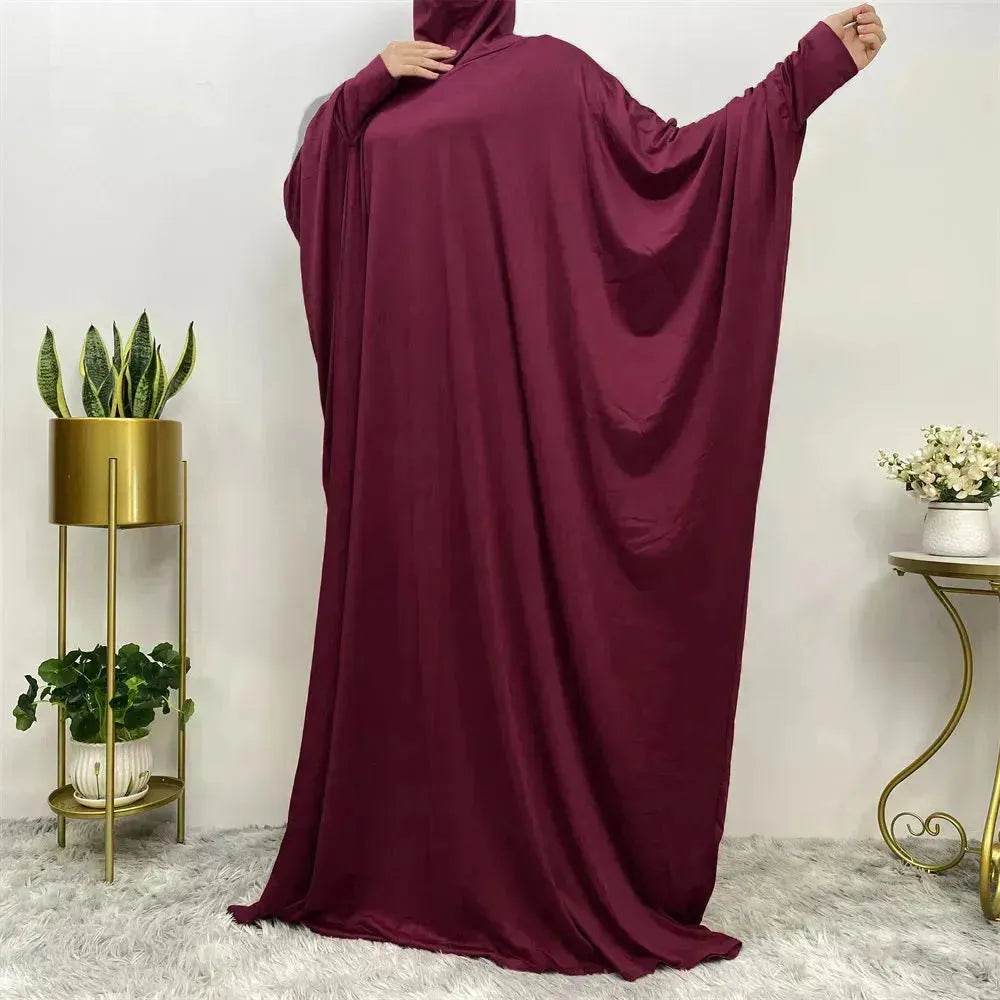 Batwing Sleeve Plain Abaya for ArabArab Women Eid Jalabiya for Women Islamic Wear for Women
