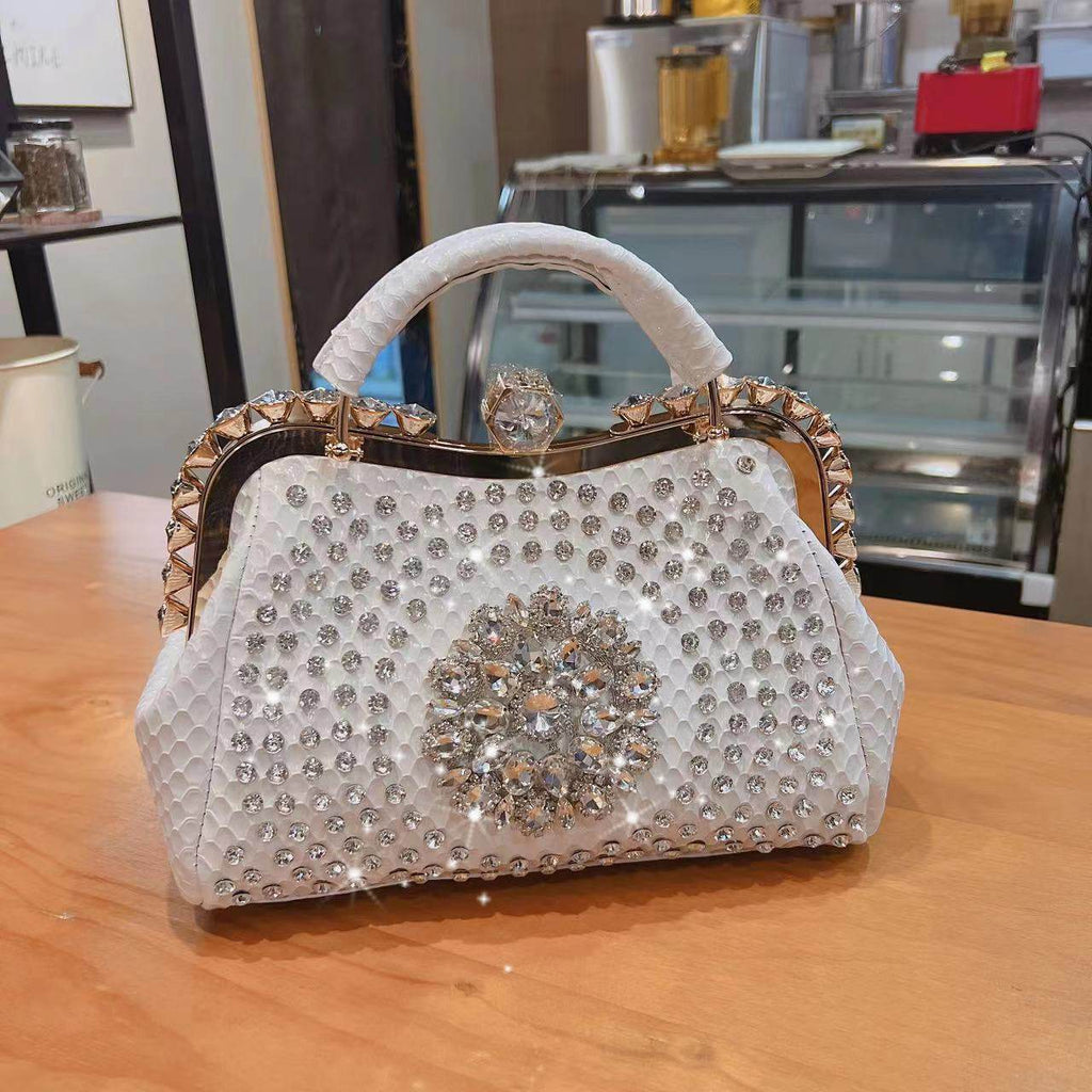 Luxury Large Capacity Diamond Inlaid Cross Body Handbag for women