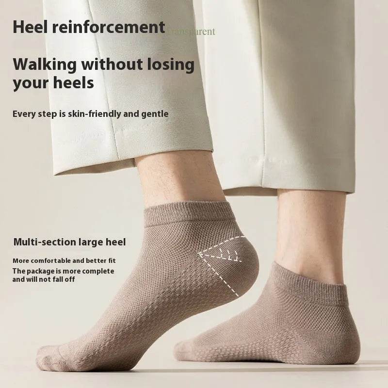 Cotton Anti-Pilling Ankle socks absorbing Invisible Tight Mesh Boat Socks