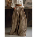 Loose Wide Leg Solid Color Casual Trousers Bottoms Palazzo Trousers