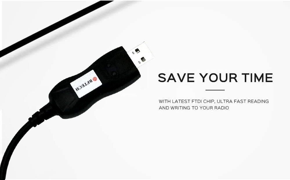 BFTECH PC03 FTDI Genuine usb programming cable dual pin for bftech, baofeng, kenwood, and anytone radio