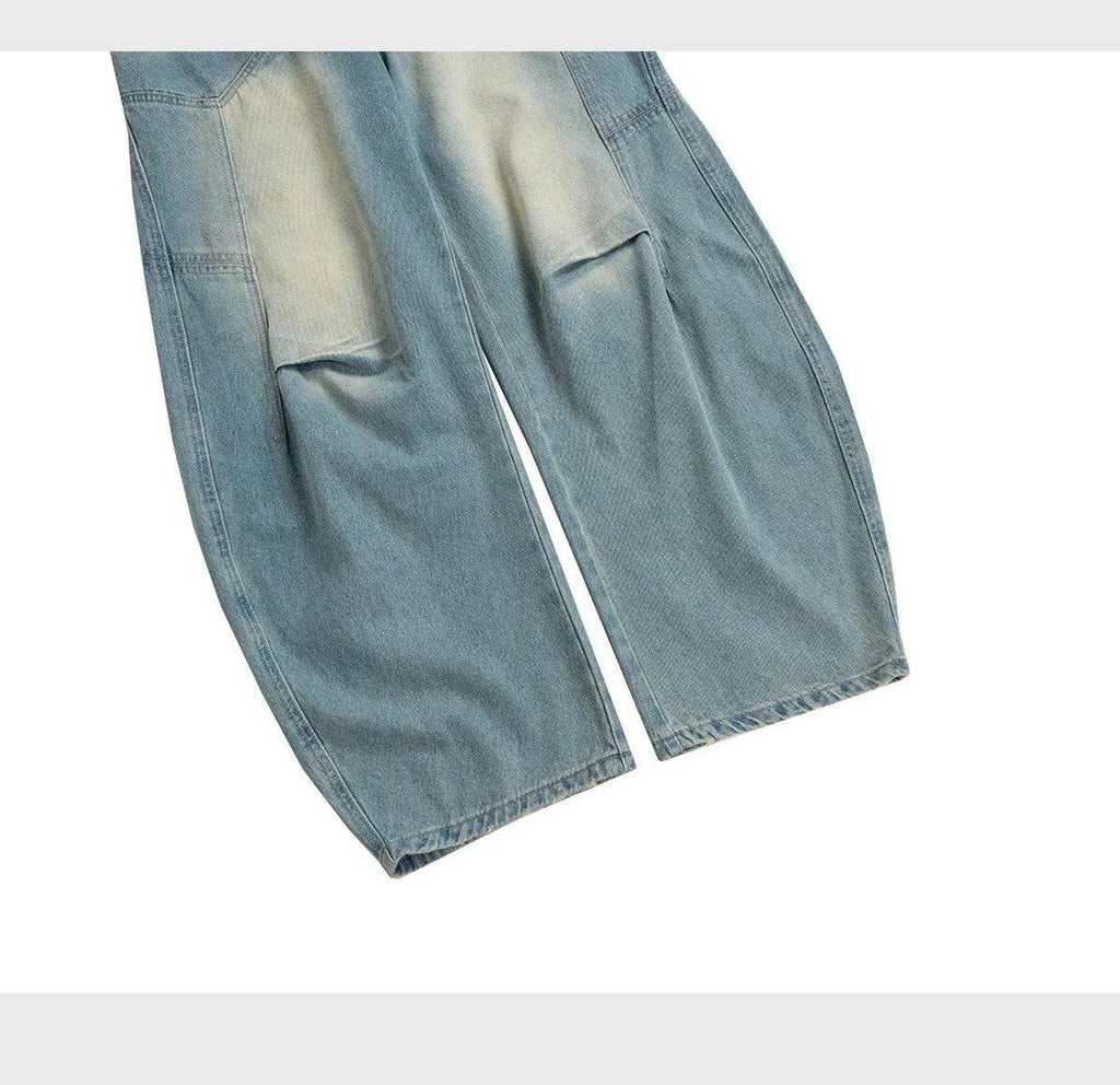 Washed Distressed Design Baggy Jeans Pant For Men And Women