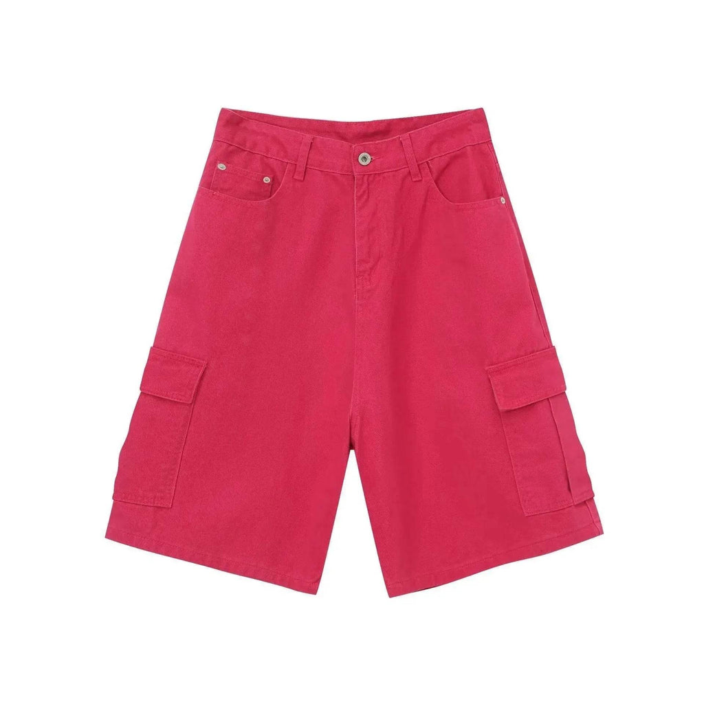 Men's Baggy Dad Shorts Jeans Denim Summer New Straight Wide-leg Workwear Denim Shorts  for Men Loose Leisure All-matching Shorts