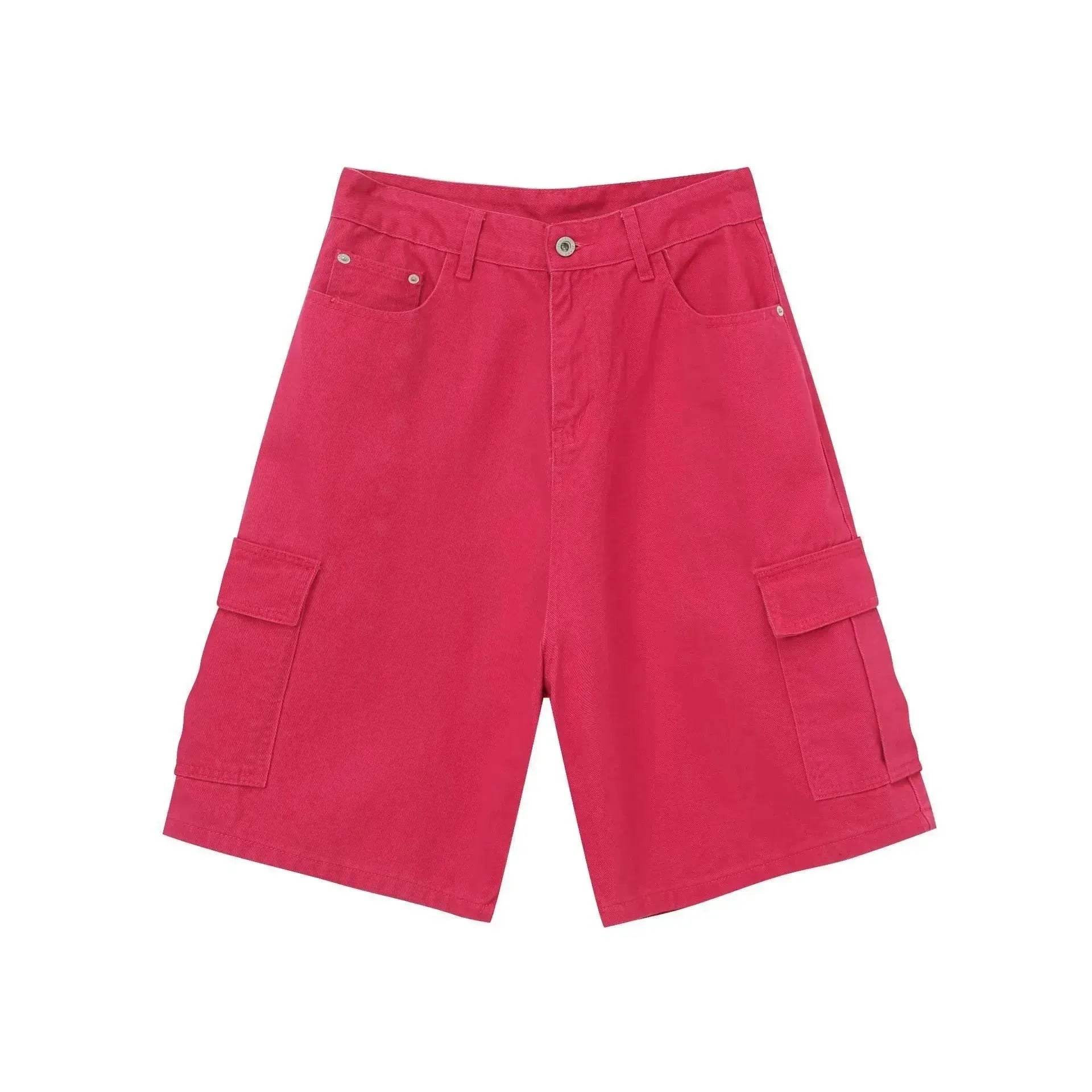 Men's Baggy Dad Shorts Jeans Denim Summer New Straight Wide-leg Workwear Denim Shorts  for Men Loose Leisure All-matching Shorts
