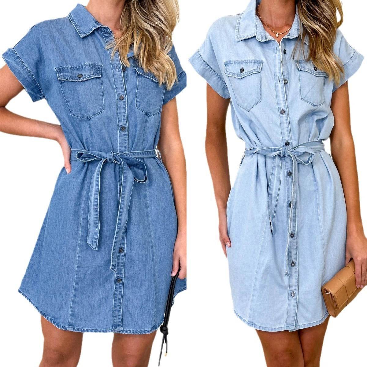 Spring And Summer New Loose Casual Denim Dress Women