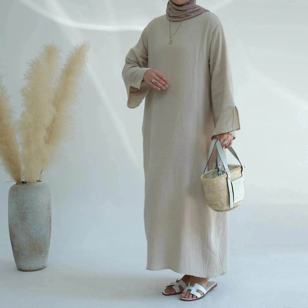 Plain Abaya Dress Eid Abaya 2025 Simple cotton abaya
