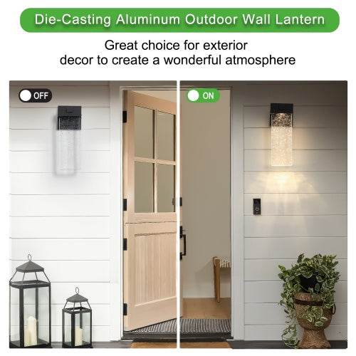 Outdoor Waterproof Transparent LED Crystal Wall Light Supports Many Types Of Bulb-2 Packs With Light Sensitivity