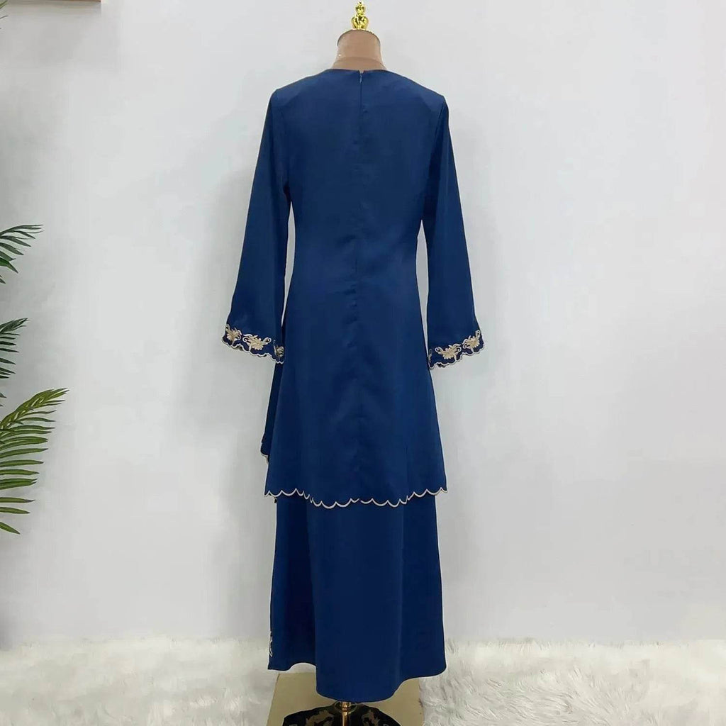 Exquisite Embroidered Middle East Abaya Skirt Suit Arab2 piece set