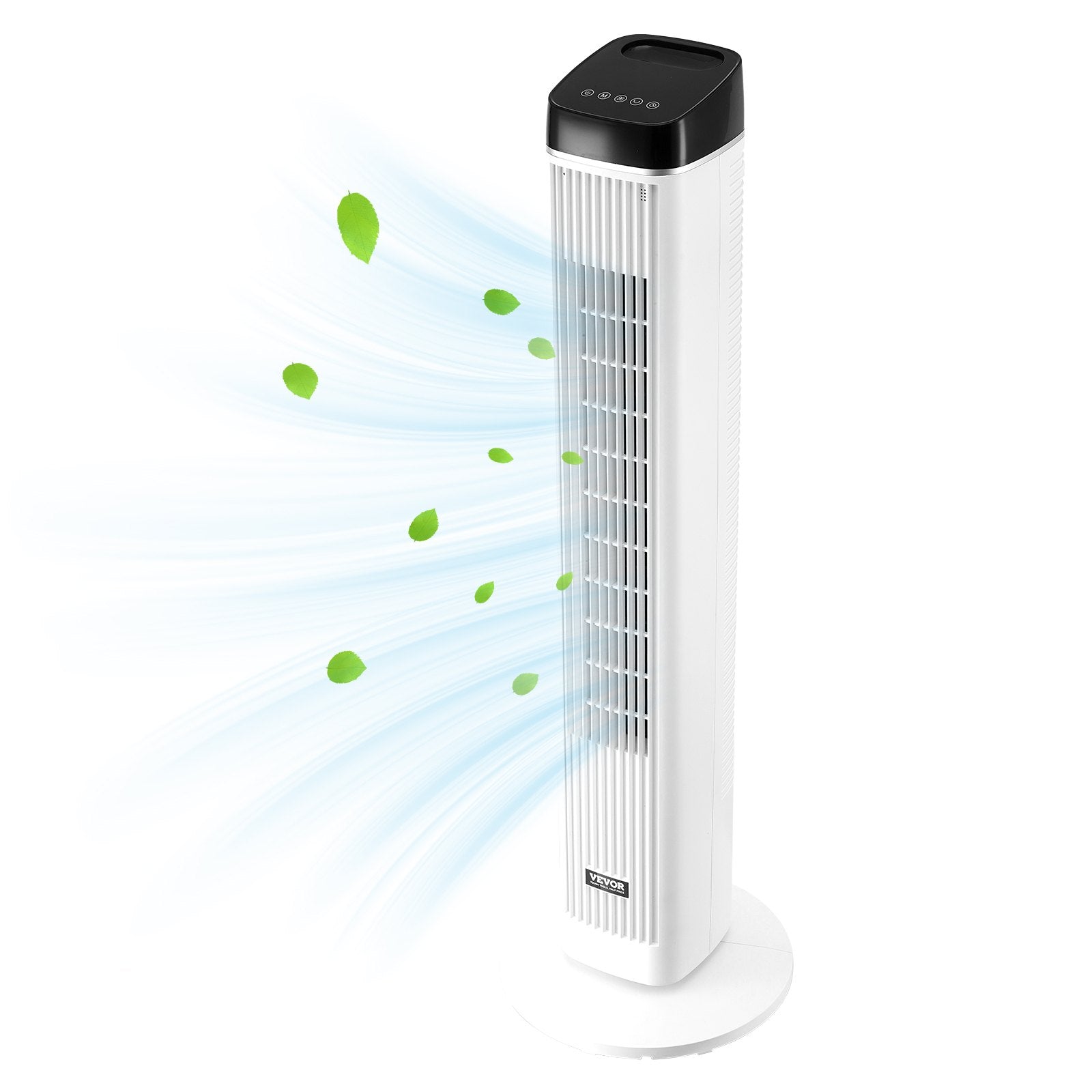 Oscillating Tower Fan with Remote Control, 9-Hour Timer, High Velocity Cooling