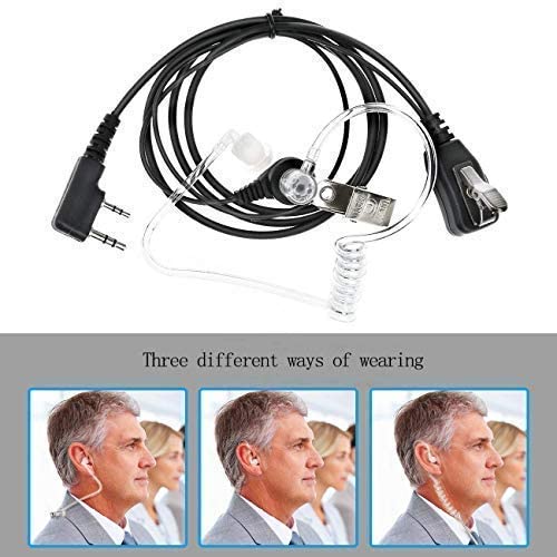 BFTECH HP-1000 2 pin ptt mic covert acoustic tube earpiece headset for kenwood tyt baofeng uv5r 888s retevis bftech f8rt radio