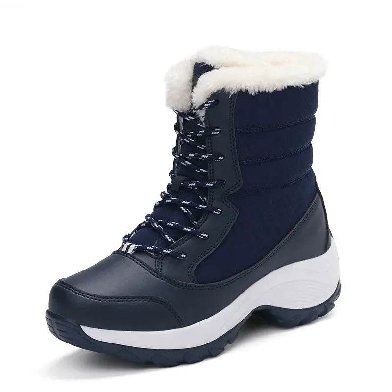 Women’s Winter Snow Boots, Waterproof High Ankle, Warm Plush Lined